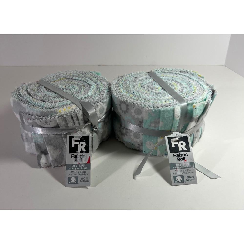 Jo-Ann Fabric Roll 2pk Neutral Flannel Jelly Roll 2.5in x 42in 40 Strips Cotton